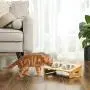 FEANDREA Raised Bowls, Bamboo Elevated Bowl Stand, 15° Tilt, Anti-Slip Design, with 2 Removable Stainless Steel Bowls, 3.9 Inches, for Small Dog, Cat, Natural UPRB001N01 FEANDREA Raised Bowls, Bamboo Elevated Bowl Stand, 15° Tilt, Anti-Slip Design, with 2 Removable Stainless Steel Bowls, 3.9 Inches, for Small Dog, Cat, Natural UPRB001N01