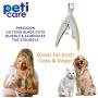 Allstar Innovations PetiCare LED Light Pet Nail Clipper- Great for Trimming Cats & Dogs Nails & Claws, 5X Magnification That Doubles as a Nail Trapper, Quick-Clip, Steal Blades