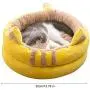 GUOXY High Elastic Pp Cotton Dog Bed Cat Cushion Semi-Enclosed Warm Cat House Four Seasons Universal Pet Nest for Cats and Dogs,Bgray,Small GUOXY High Elastic Pp Cotton Dog Bed Cat Cushion Semi-Enclosed Warm Cat House Four Seasons Universal Pet Nest for Cats and Dogs,Bgray,Small