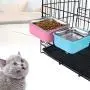 ZYYRT Crate Dog Bowl Set Removable Stainless Steel Hanging Cat Cage Bowl Food & Water Feeder Coop Cups for Puppy, Birds, Rats, Guinea Pigs (2 Pack, Blue and Pink) ZYYRT Crate Dog Bowl Set Removable Stainless Steel Hanging Cat Cage Bowl Food & Water Feeder Coop Cups for Puppy, Birds, Rats, Guinea Pigs (2 Pack, Blue and Pink)