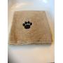 Butler in the Home Dog Drying Towel Paw Print 34'' x 25'' Super Absorbent Includes Bonus 2 Pack of Travel Portable Dog Food Bowls