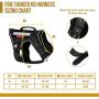 Tactical Dog Harness and Collar Set, No Pulling Adjustable Pet Harness Reflective K9 Training Vest Military Service Dog Harness Easy Control for Medium Large Dogs(Black,M)
