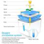 Cat Water Fountain with LED Water Level Window, 84oz/2.5L Automatic Pet Fountain, Ultra Silent Healthy and Hygienic, 3 Modes Drinking Fountain, with 1 Carbon Filter and 1 Large Silicone Mat