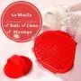 3Pcs Dog Grooming Brush, Pet Silicone Shampoo Bath Brush Soothing Massage Anti-Skid Rubber Comb with Adjustable Ring Handle for Long Short Hair Medium Large Pets Dogs Cats, Tangles and Dead Undercoat