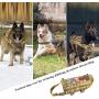 Dog Tactical Service Training Harness Adjustable Military Patrol K9 Dog Vest Comfortable Molle No Pulling Front Clip Leash Attachment with Extender(Medium ,Large Black Khaki)