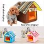 Canvas Dog House Easy Cleaning Cat House Lodge Folding Soft Removable Dog Cat Cushion Activity Centre Toy for Indoor Cats Portable Pet House,Brown,XL