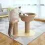 Small Cat Tree, Cat Tower, Sisal Scratching Post, Pet Activity Center, with Platform and Sleep Basket, Sturdy Wooden Base Board Small Cat Tree, Cat Tower, Sisal Scratching Post, Pet Activity Center, with Platform and Sleep Basket, Sturdy Wooden Base Board