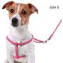 CollarDirect Rolled Leather Dog Harness Small Puppy Step-in Leash Set for Walking Pink Red White Blue Green Black Purple Beige Brown Yellow