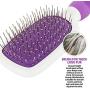 Stainless Steel Grooming Brush for Dogs - Ever Gentle Slicker Brush with Rubber Handle and Hook