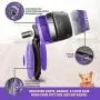 Ruff N Ruffus Self-Cleaning Slicker Brush + FREE Pet Nail Clippers + FREE 7.5'' Steel Comb | UPGRADED PAIN-FREE BRISTLES | Cat Dog Brush Grooming Gently Reduces Shedding & Tangling For All Hair Types