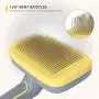 Canple Self-cleaning Slicker Brush for Medium Long Hair Types Dog and Cat, Removes Loose Hair Undercoat Effectively Reduce Mats & Tanglings Grooming Brush Canple Self-cleaning Slicker Brush for Medium Long Hair Types Dog and Cat, Removes Loose Hair Undercoat Effectively Reduce Mats & Tanglings Grooming Brush