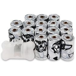 Best Pet Supplies, Inc. Scented Refill Rolls/Poop Bags with Free Dispenser - White (240 Bags)