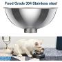 EZMioo Elevated Cat Bowls with 1 Stainless Steel Bowls, 15° Tilted Raised Cat Food and Water Bowls, Stress Free Food Grade Material, Nonslip No Spill Pet Feeding Bowls for Cat and Small Dogs