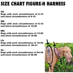 Tuff Lock Durable Figure-H Fully Adjustable Nylon Harness for Dog/Puppy, Made in USA - Figure H-Solids