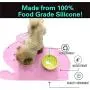 PINCTROT Pet Feeding Mat, Bowl Placemat for Cats Dogs, Tray with Raised Edges, Generous Size for Water Fountain Station, Food Grade Silicone