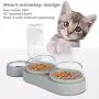 zxcvbn Three Dogs Cat Bowl Set,15°Tilt and 360°Rotatable Double Food Bowl,Double Bowl of Wet and Dry Food with Automatic Water Bottle Bowl,Small and Medium Dogs and Cats use zxcvbn Three Dogs Cat Bowl Set,15°Tilt and 360°Rotatable Double Food Bowl,Double Bowl of Wet and Dry Food with Automatic Water Bottle Bowl,Small and Medium Dogs and Cats use