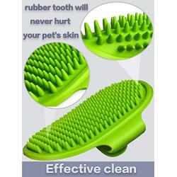 6 Pieces Pet Bath Brush Dog Washing Brush Dog Rubber Brush Cat Grooming Brush Dog Shedding Brush Pet Shampoo Brush for Dogs and Cats