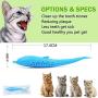 Perfttyycwwj Catnip Toys. Silicone Mint Fish Cat Toy Pet Catnip Soft Cleaning Teeth Toothbrush Chewing Cat Toy Molar Stick Teeth Cleaning Kitten Pet Supplies