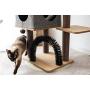 PetPals Three-Level Elevated Cat Tree Condo with Massage & Particle Board, Grey (PP18502)