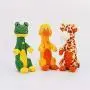 OTNZQZYF Cute Plush Dog Toy Bulldog Squeaky Sound Biting Molar Interactive Toys Dinosaur Shape Small Medium Pets Toy