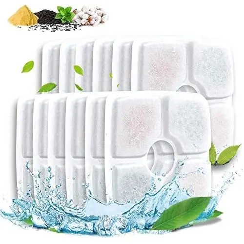 Yiflin Cat Water Fountain Filter Replacement 5 in 12 Pack, Pet Fountain Filter Feplacement, Cat Fountain Filter, Cat Fountain Filter Replacement, Pet Water Fountain Filter, 3 Triple Filtration System Yiflin Cat Water Fountain Filter Replacement 5 in 12 Pack, Pet Fountain Filter Feplacement, Cat Fountain Filter, Cat Fountain Filter Replacement, Pet Water Fountain Filter, 3 Triple Filtration System