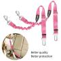 Cotcool Dog Car Seat Belt, 2 Pack Adjustable Elastic Pet Dog Car Seatbelt Puppy Safety Seat Belts Vehicel Car Leash Seatbelts for Dogs and Pets