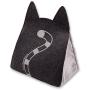 Touchcat Kitty Ears Travel On-The-Go Collapsible Folding Cat Pet Bed House with Toy