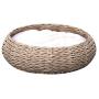 PetPals Hand Made Paper Rope Round Bed for Cat/Dog/Pet Sleep with Pillow, Natural