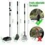 MOICO Dog Pooper Scooper, 3 Pack Upgraded Adjustable Long Handle Metal Tray, Rake and Spade Poop Scoop, Pet Waste Removal Pooper Scooper for Large Medium Small Dogs and Pets