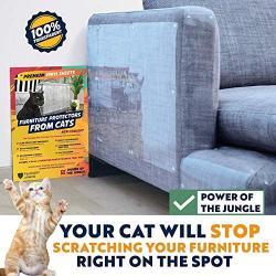 Panther Armor Furniture Protectors from Cat Scratch - 8(Eight)-Pack – Couch Guards for Cats - 4-Pack XL 17''L 12''W + 4-Pack Large 17''L 10''W Cat Scratch Deterrent - Couch Corner Cat Scratch Repellent