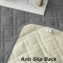 RBSC Home Waterproof Dog Bed Cover Non Slip Large Furniture Protector Sofa Cover Reusable Incontinence Bed Underpads for Pets, Dog, Cat, Kids Including 1 Brush
