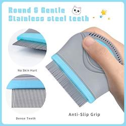 PetsHome Cat Comb, Cat Brush, Dog Comb, Dog Brush Grooming & Massaging Pet Hair Remove Comb for Cat, Dog and Small Animals