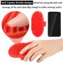 2 Pieces Dog Bath Brush Dog Shampoo Brush and 2 Pieces Pet Grooming Brush Set for Shampooing and Massaging Dogs, Cats, Small Animals with Short or Long Hair (4 Pieces in Total)