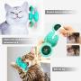 WWYM Windmill Cat Toy, Funny Kitten Windmill Lighting Ball, Massage Scratching Tickle Hair Brush, Clean Tooth Brush - Pet Molar Stick,Blue