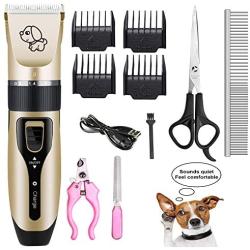 Mikayoo Pet Charging Electric Clippers,Pet Electric Shaver Cat and Dog Electric Hair Clipper,Dog Professional Beauty Trim Set Can Be Charged