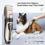 IOKHERIA Dog Grooming Clippers,Professional USB Rechargeable Cordless Dog Clippers Kit,Heavy Duty 12V High Power Low Noise Dog Hair Clippers with LED Display for Large Dogs, Cats, and Other Pets