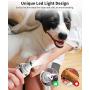 Petural Dog Nail Grinder with LED Light, 2021 Upgraded Powerful 3-Speed Electric Pet Nail Trimmer Painless Paw Smoothing, Grooming, Trimming Tool for Small Medium Large Dogs & Cats