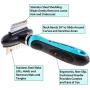 Vets Pride USA 2-in-1 Deshedding Comb & Undercoat Rake - Flexible Neck Bends Up to 30° - Grooming Tool with Deshedder Brush & Rake for Dematting - Detangler That Removes Both Matted & Shedding Hair