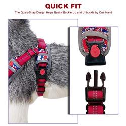 ThinkPet No Pull Harness Breathable Sport Harness - Escape Proof/Quick Fit Reflective Padded Dog Safety Vest with Handle Back/Front Clips, Easy for Walking