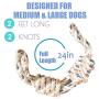 ABERTEM XL Dog Rope Toy for Aggressive Chewers - Medium and Large Dogs - Easy to GRAP Extra Large Dog Chew Toy, Nearly Indestructible Long Lasting Tug of War Dog Toy