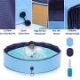 AIIYME Dog Pool, Pet Pool Dog Swimming Pool Portable PVC Leakproof Collapsible Bathing Tub Kiddie Pools with 4 Repair Patches and Pet Brush for Small Dogs Cats and Kids（32X8inches/80X20cm）