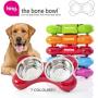 Hing Bone Non Slip Dual Dog Feeding Station with Removable Bowls