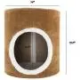 PETMAKER Cat Condo Barrel Single Hole, 14'' x 15'', Brown & White
