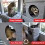 Kitty City Large Stackable Tan Cat Condo, Cat Cube, Cat House, Pop Up Bed, Cat Ottoman