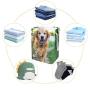 Storage Bag Pet Dog Large Foldable Waterproof Clothes Hamper Toys Storage Bag with Carry Handles 19.3x11.8x15.9 in