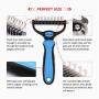 HSpet-HOME Pet Grooming Tool Dematting Comb Grooming Rake for Dogs& Cats 2 Sided Undercoat Rake for Easy Mats &Tangles Removing