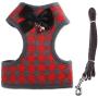 Pet Tuxedo Harness for Cats and Small Dogs,Protective Cat Harness Vest Non Pull,with 1.5M Leash,Bowtie and Ring Accessories