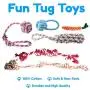 Pacific Pups Products supporting PacificPupRescue.com - 18 Piece Dog Toy Set with Dog Chew Toys, Rope Toys for Dogs, Plush Dog Toys and Dog Treat Dispenser Ball - Supports Non-Profit Dog Rescue