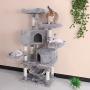 BEWISHOME Large Cat Tree Condo Bundle with Cat Tower with Scratching Board Perches Houses Cat Furniture Kitty Activity Center Kitten Play House MMJ05G10G