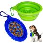 Finding Laurel Collapsible Dog Bowls, 2 Pack Collapsible Slow Feeder Dog Bowls for Travel Hiking, Anti-Gulping Foldable Pet Dish Maze Dog Bowl Colapsable Dog Water Bowl with Carabiner,(350ml,12oz)